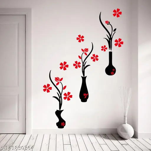 Stickerberry beautiful Flower Pot wall sticker 125 CM X 107 CM