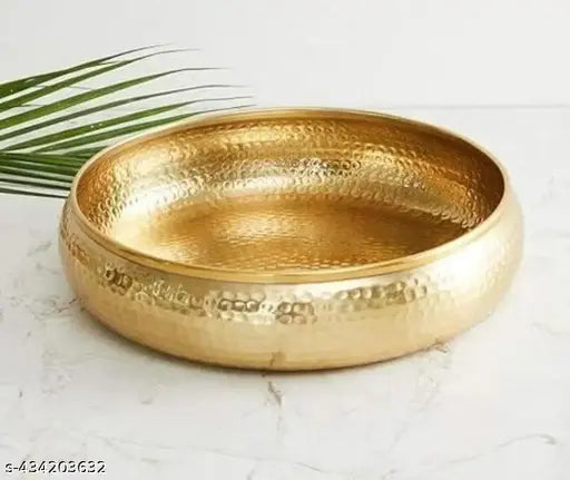 metal urli bowl Decorative Urli Bowl | Handcrafted Bowl for Floating Flowers and Tea Light Candles | Home, Office and Table Decor | Metal Urli Bowl For Decoration | Diwali & Many Other Occasion Decoration Items
