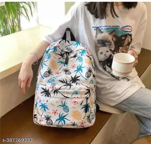 Multi Print Boys and Girls School-Casual-college-Everyday Bag with free stationery Pouch and Rain/Dust Cover Backpack