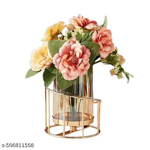 METAL VASE PLANTER , CANDLE HOLDER.
