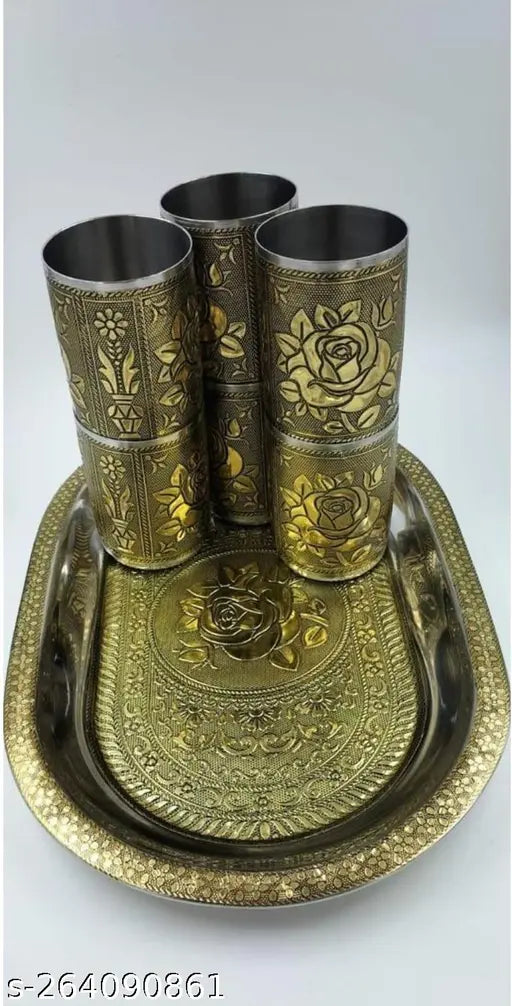GLASS AND TRY SET