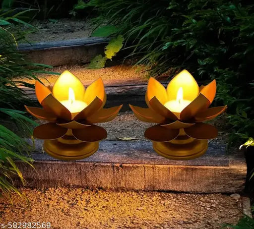 Radiant Blossom Candle Holders (Pack of 2)