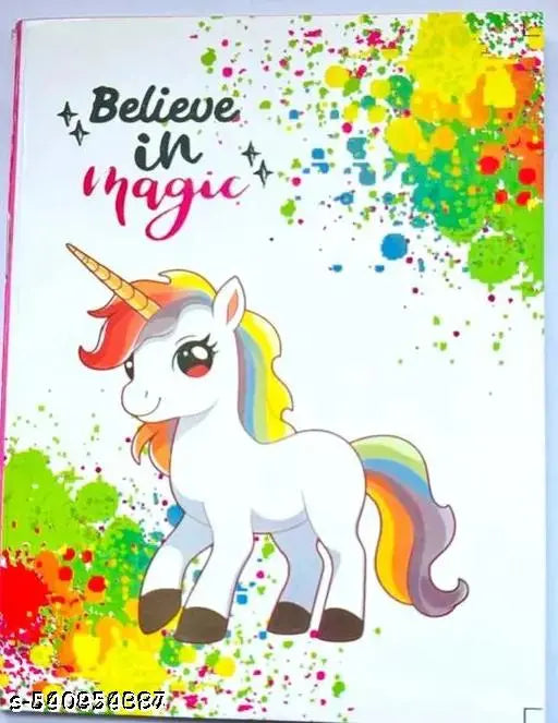 YASIS Stationery Items Pack With Unicorn Bag,water color book unicprn sticker note stick new highliter with unicorn keychain.