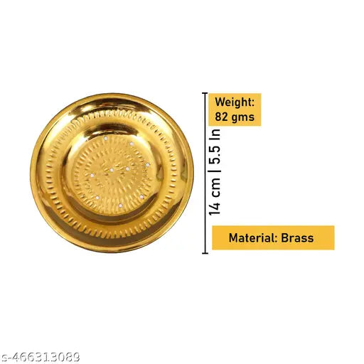 Putrika Traditional Handcrafted Brass Utensil Pongal Pot Sipple Plate|Cookware|Sankranthi Festival|Plate with Holes(Small Sipple Plate)