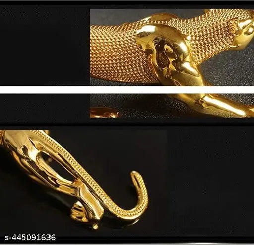 URBANEVIBE HANDICRAFTS Jaguar Showpiece II Leopard Showpiece II Panther II Home Decor - Decorative Table Showpiece for Home & Office - Size - 10 Inch - Gold( BIG SIZE)