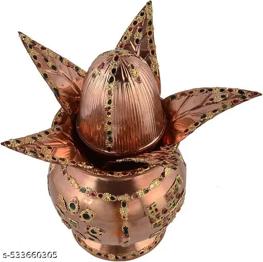 Mahakal Artware (By Pranchi Metals)  Copper mangal kalash for religious purpose, Pure copper mangal lota , Mangalik Karyakram Kalash