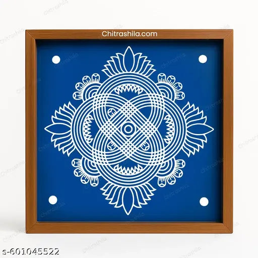 CHITRASHILA® Padi Kolam Wooden Rangoli Stencils 10X10 inches - S09