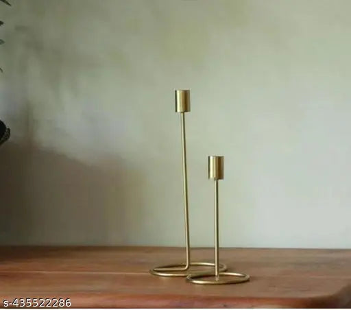 Fancy Thing Maker 2Pcs Single Tall Candlestick Candle Holder Stand