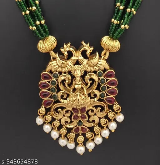 Gold plated temple jewellery set