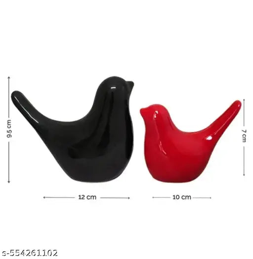 The Indian Home Handicraft Ceramic Bird Couple Showpiece Set For Home Decoration