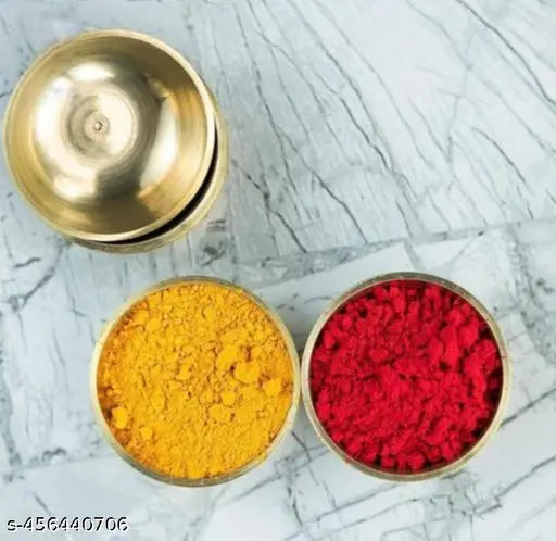 Pure Brass Bowl Diya, Round/Brass Roli Bowl Chandan Katori,Pooja Katori for Keeping Pooja Article in Puja Thali for Diwali Navratri Laxmi Poojan (Size- 25ML) Set of 6 (Hight 1.5 CM, Daya 4.5 CM)