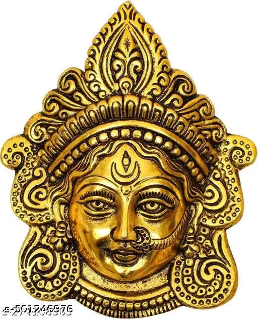 Durgaa Face Idol Wall Hanging For Luck For Home,Temple,Office And Gifting Purpose Luck, Happiness and Prosperity