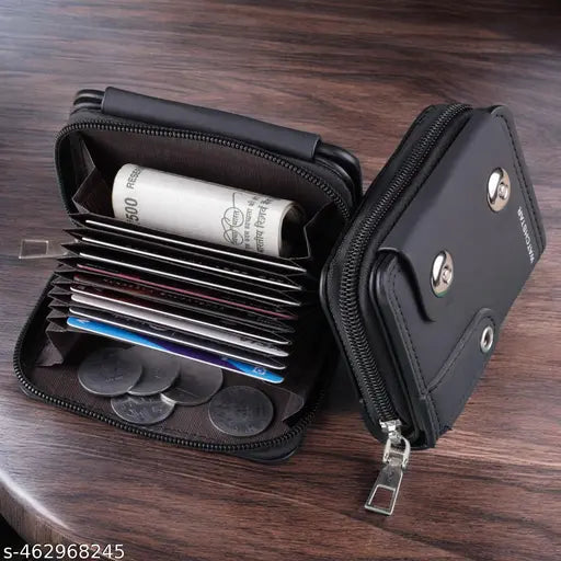 Unique Pocket Sized Stitched PU Leather Credit Debit Business Card Holder Wallet for Men & Women32