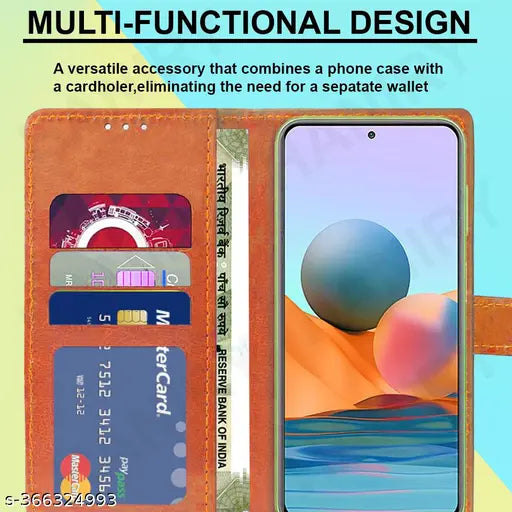 HANIRY Flip cover for SAMSUNG A14 5G folding cover | SM-A146B folding cover | Free 786 Keychain | Blue, Brown