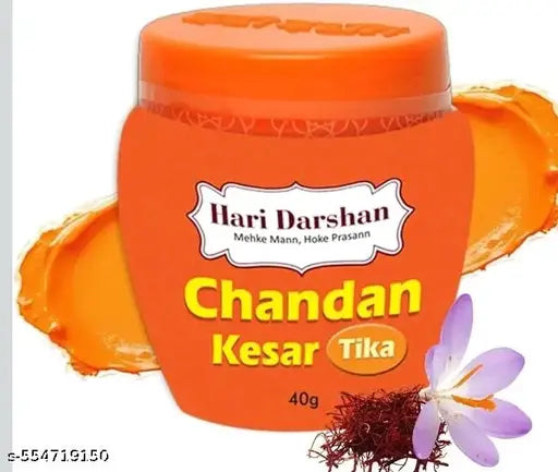 Hari Darshan Chandan Tika Combo | Pure Sandalwood | Chandan Kesar | Ashtagandha | Kumkum Roli | White Tilak | Natural Chandan Powder for Pooja & Havan | Spiritual & Traditional Use | Pack of 5