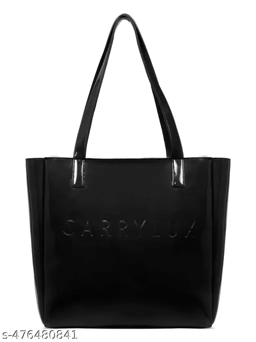 Carrylux Glossy Shiniy Large Patent Tote Shoulder Handbags For Women