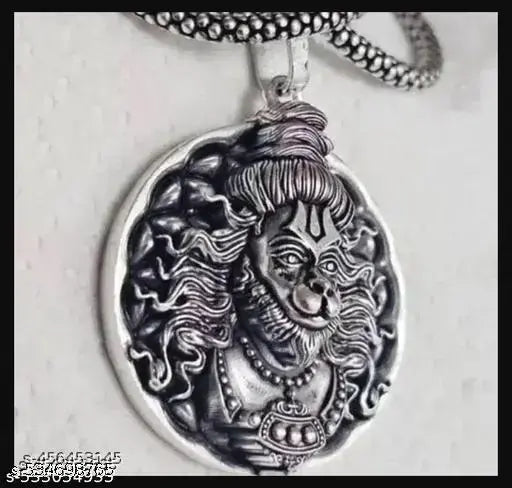 Sacred Bajrangbali Hanuman Pendant | Metal Chain Necklace for Spiritual Protection