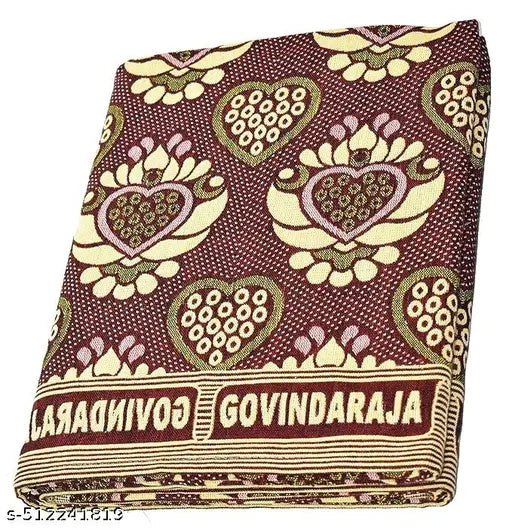 NISSI Govindaraja Blanket Multicolour 100% Cotton Floral/Solapur bedsheet /Chennimalai Bedsheet Size : 60" X 90" (5' x 7.5'Feet) (Pattern May Vary) Pack of 4
