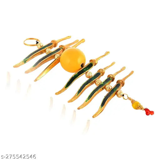 PAYSTORE Metal Hanging Nimbu Mirchi for Good Luck Najar Battu Evel Eye Protection
