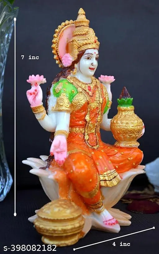laxmi Idol For Home 7 Inch ( Multicolour )