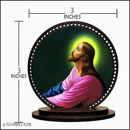 IdolCraft Jesus & Holy Cross Car Hanging & Car Dashboard Idol Showpiece Combo (Set of 3)