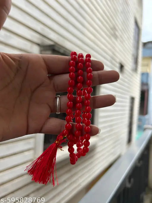 Moonga Mala wearing for men and women Jaap Mala 108 beads