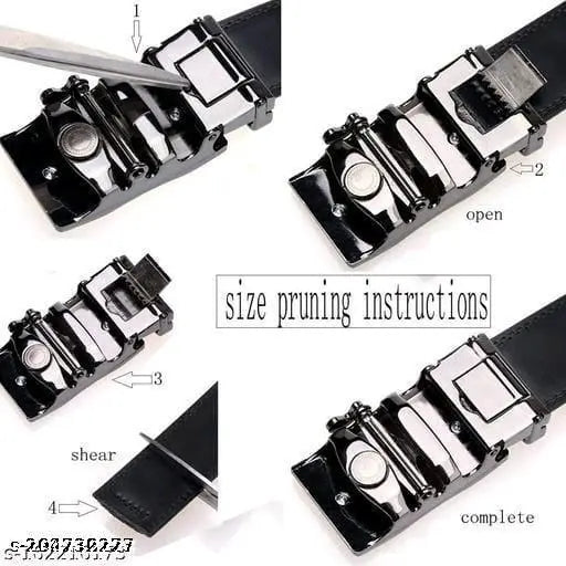 Flipcon  Artificial Leather Black Belte