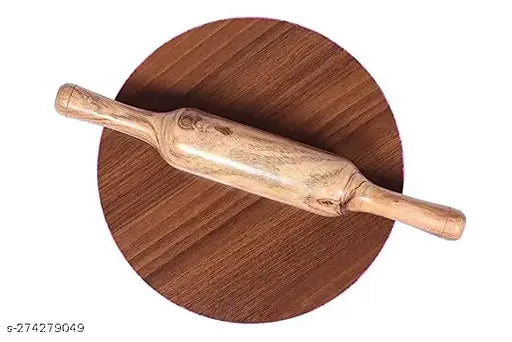 Wooden rooling pin and chakla