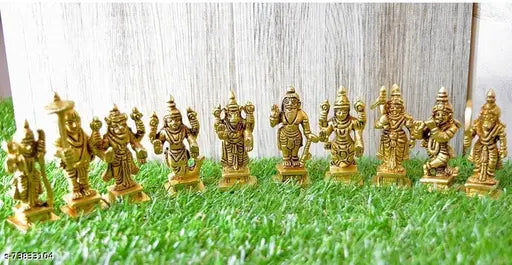Brass Vishnu Dasavtar   Set 850 gm