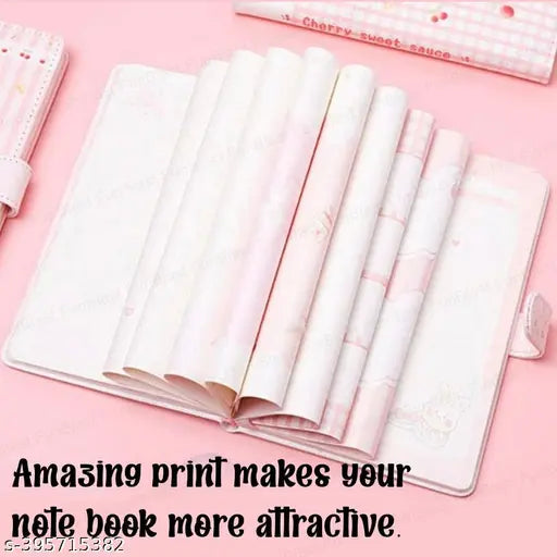 Cherry Kawaii Diary for Kids, Journal Diary for Girls, Diary Notepad for Students Stationary Items, Birthday Gifts- Random Design (112+Sheets) (Pack Of 1)