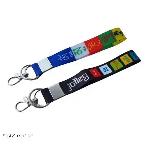 Clapcart TIBETAN FLAG PRINT SMALL SIZE 7 INCH KEYCHAIN PACK OF 2