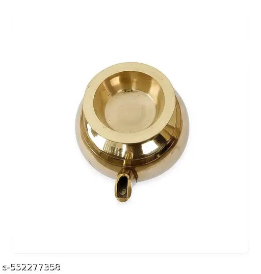Srinika Brass Gokarna Kindi | Traditional Lota Lutiya Pooja Kalash | Sacred Water Vessel for Home Temple & Rituals | 3 Inches, 220gm