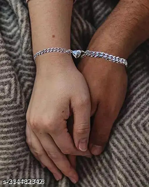 Double Line 2Pcs Magnetic Couple Bracelets: