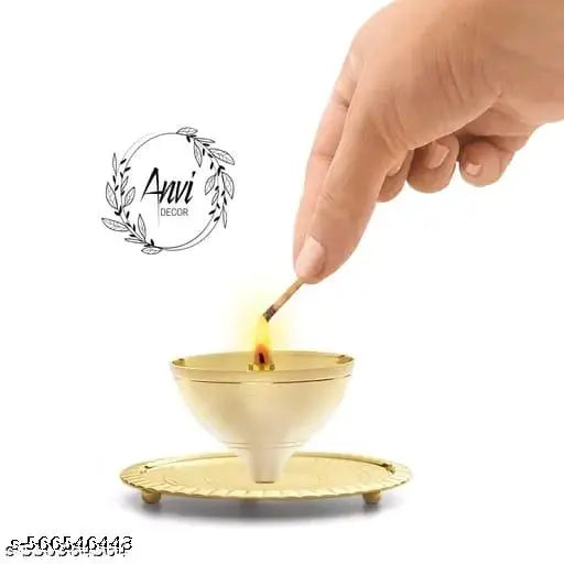 pure brass traditional akhand diya with borosilicate glass cover/ oil lamp/ puja deepam/ table deepak 4.9 inch hight golden