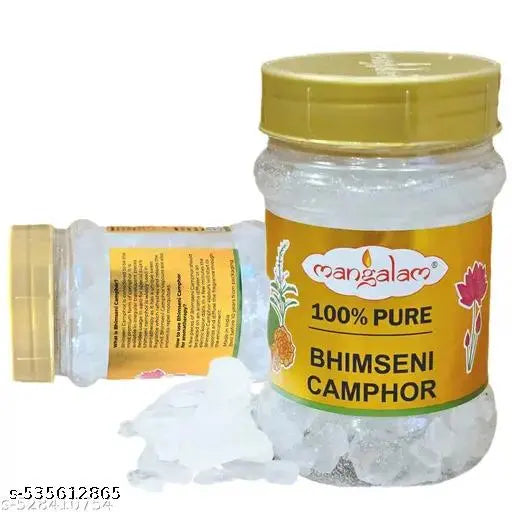 Bhimseni camphorr Pure Kapoor 50g (Pack of 2) Bhimseni Kapur for Puja & Havan | Shudh kapoor for Diffuser & Dani