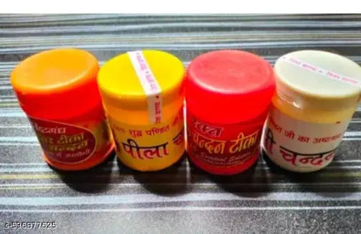 Aastgand 4 chandan Yellow , Red , White , Orange chandan powder  (pack of 4
