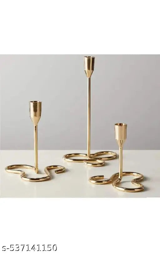 A F Handicraft Modern decorative set of 3 Candle stand