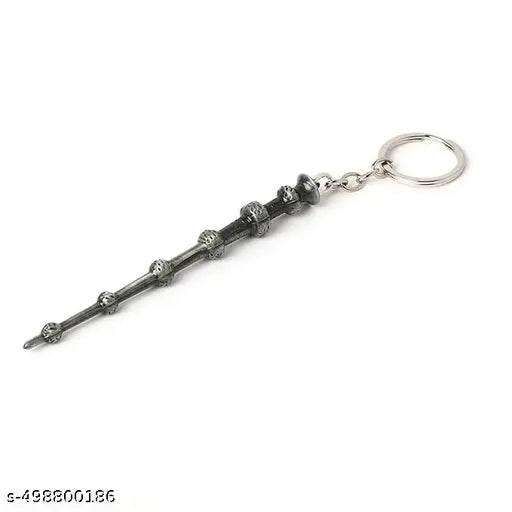 Mistazzo Harry Potter House Crest Revolving Metal Keychain & Dumbledore’s Wand Keyring – Premium Collectible Combo