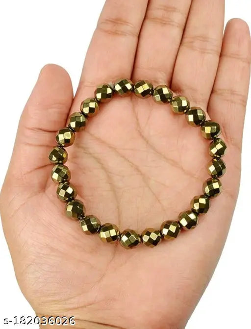 Golden Pyrite Dimond Cut Bracelet