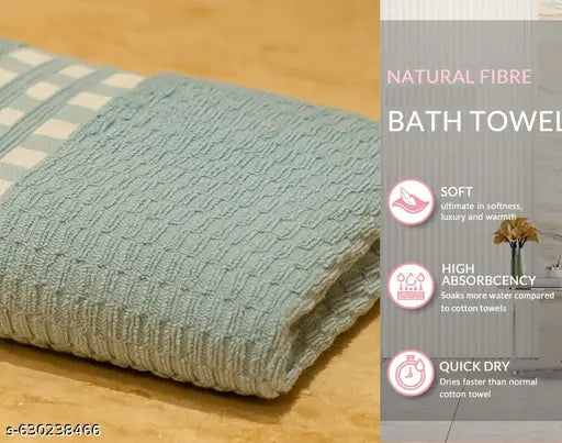 Bath Towel for Men & Women| Unique Texture DESIGN, Skin Friendly, Quick Dry||Lint Free | 60x30 Inches | Visoka Ultra Absorbent Towel |COTTON Fabric Bath Towel | Cotton Bath Towel 300 GSM | FULL BODY Bath Towels || Pack of 1||