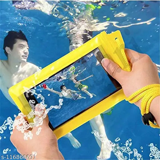 Waterproof Mobile Cover Pouch | Cell Phone case | Mobile Cases | Waterproof Phone Pouch for All Mobile Cover up to 6.5 inch, Transparent (Pack of 5 Pc)