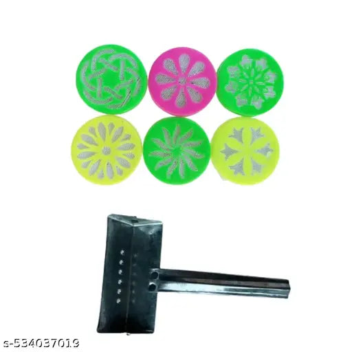 ) Rangoli Colour Filling Stencil Rangoli Stancils Tools Diwali Rangoli Rangoli Dabbi with Pre Drawn Design
