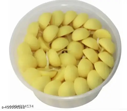 Ghee Diya Batti | Handmade Ghee Diya Batti,Jyot Batti for Pooja Aarti and Special Occasions, Cow Ghee Diya Batti, Premium Quality Ghee Wicks - 50 Pcs