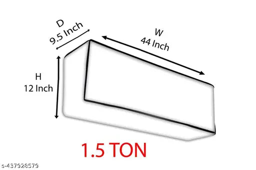 KCE STORE AC Cover / Printed Dust Cover For Indoor UNIT ONLY And All Type AC Split Cover (GRAY PINK LEAF [ 1.5 TON ])