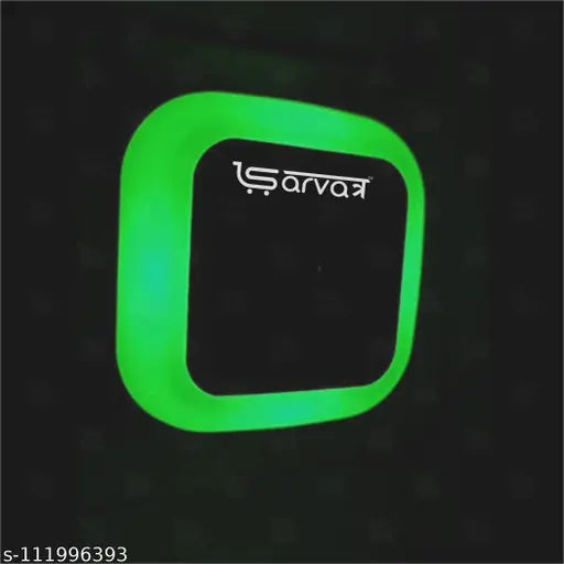 Sarvatr Wireless LED Night Light Sensor Lighting LED Night Light Lamp with Smart Sensor Dusk to Dawn Sensor, Daylight White, 0.5W Plug-in for Bedroom Gift Office Livingroom  (NIGHT LAMP - GREEN)