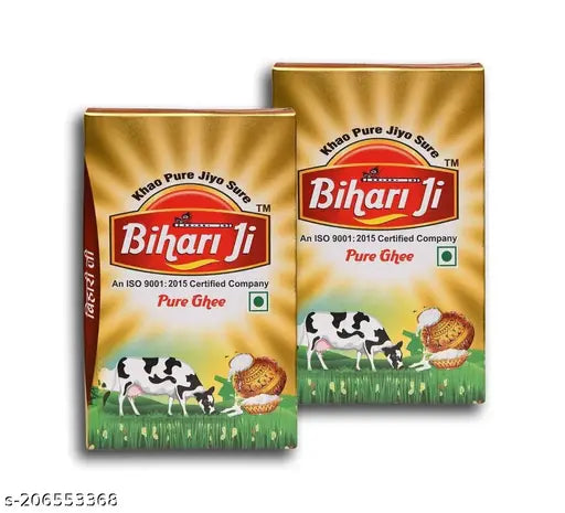 Bihari Ji Pure Desi Ghee - Desi Ghee with Rich   -500ml TETRA-2