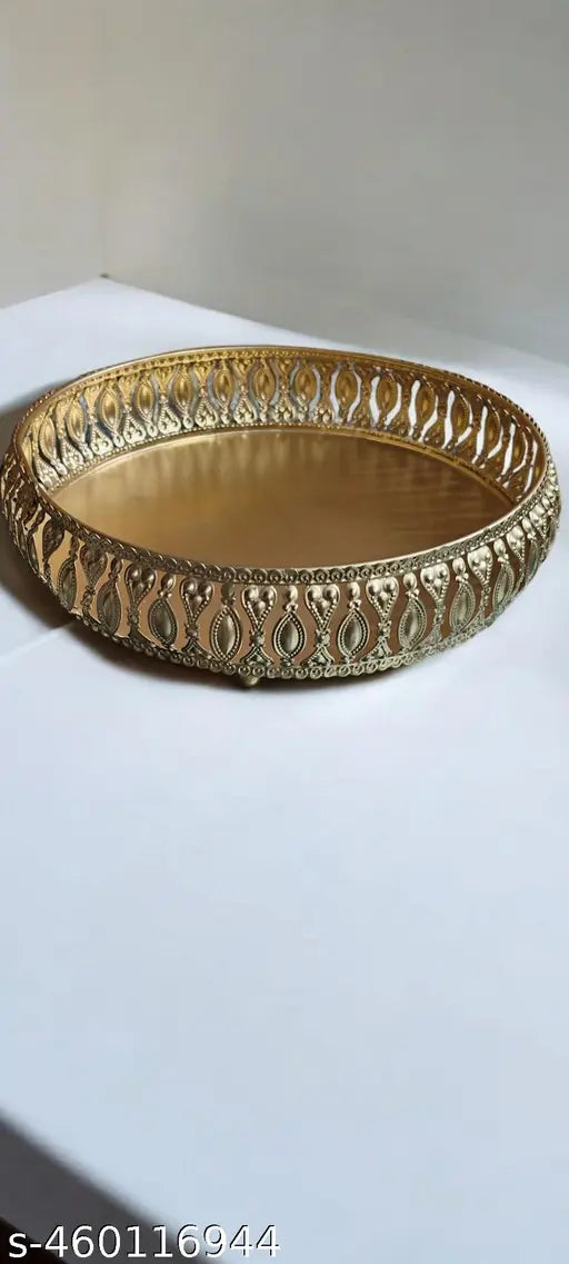 STYLISH TRAY FOR HOME DECOR  Gold tray puja akhand tray diwali decoration akhand jyoti pooja tray akhand jyoti tray akhand tray large diwali tray decoration akhand jyoti tray brass tray stand akhand jyot tray deepam set akhand jyot tray brass akhand jyot