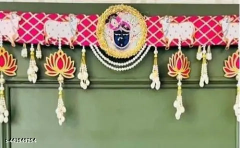 Handicraft Hangings toran for Decoration/ Floral Wall Hangings for Temple Decor | Pooja Room Decoration Items Toran for Home Decor.