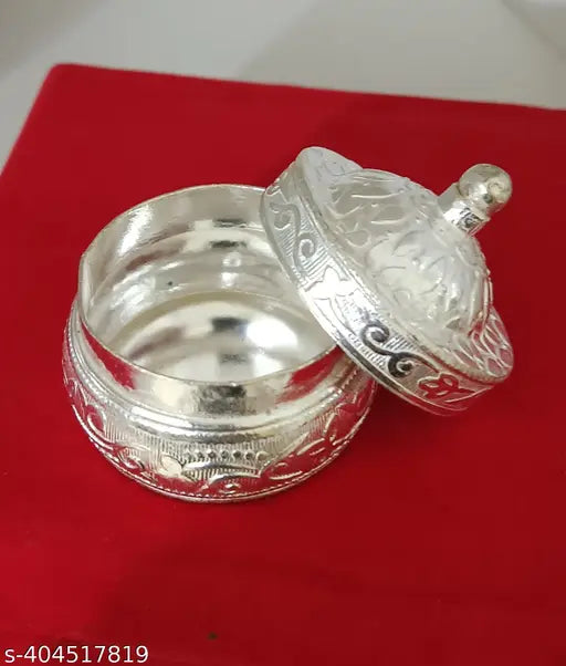 Kumkum , sindoor dibbi, German silver.