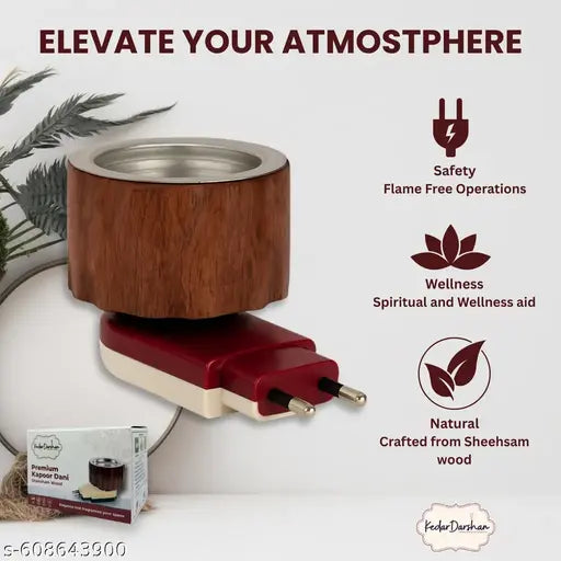 Kedar Darshan Electrical Kapoor and Oil Diffuser - Sheesham Wood
